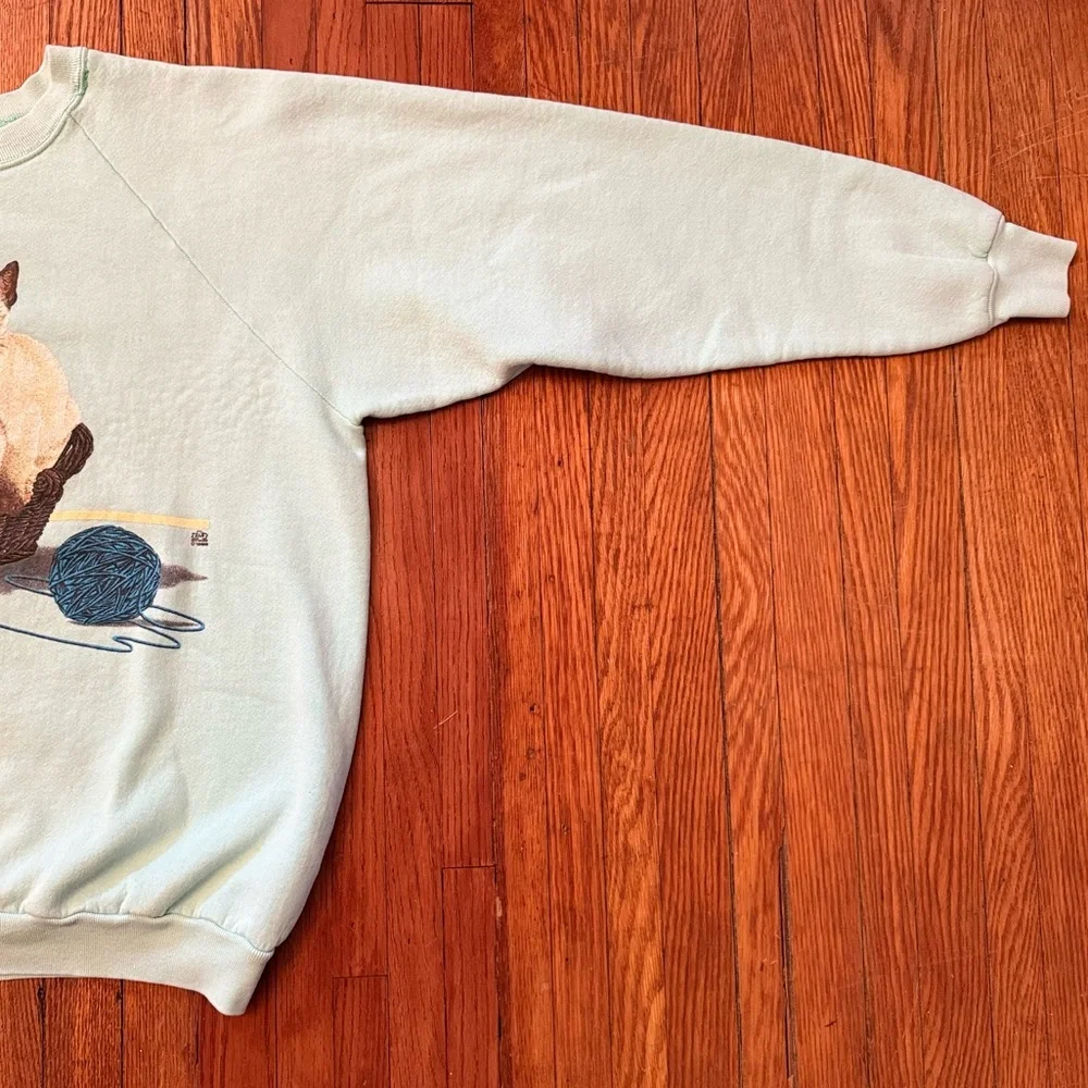 1989 Kitten Basket Vintage Crewneck Sweater - Picture 5 of 13